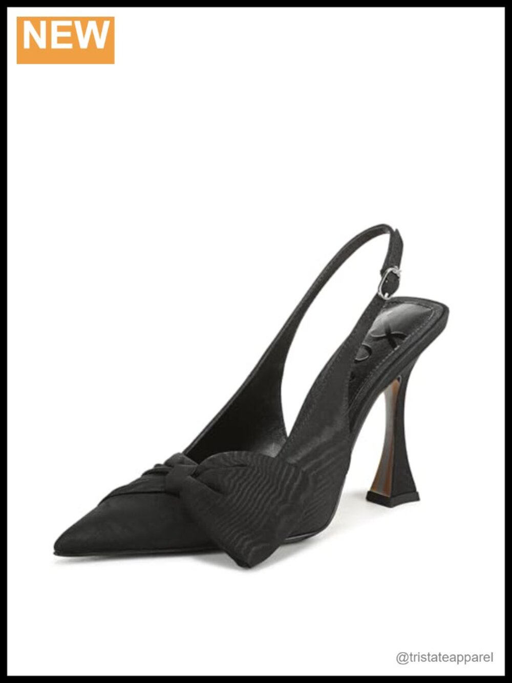 Sam Edelman Onia Bow Slingback Pump Pointed Toe Flare Heel Formal